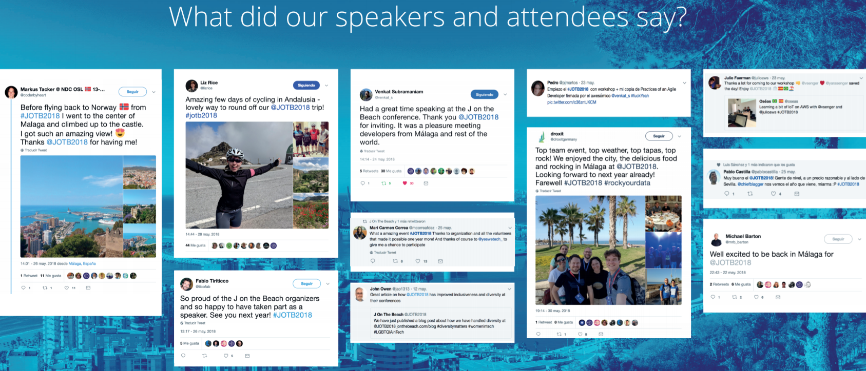 J on the Beach speaker feedback