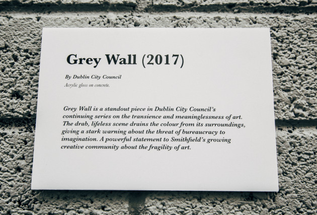 Grey wall plack