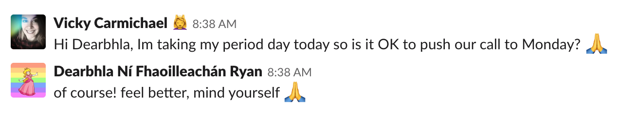 Slack screenshot