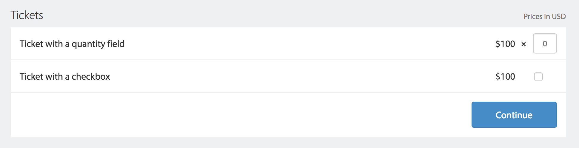 Quantity vs checkbox